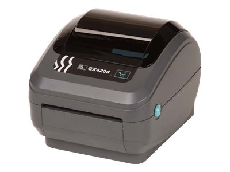 Zebra DT GX420d 203DPI Printer with Dispenser - RS232, USB/  10/100