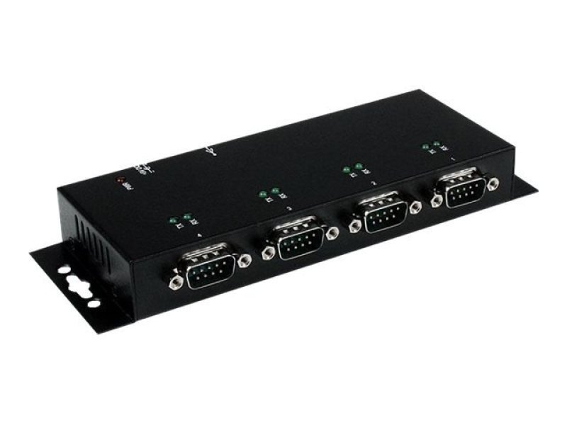 Startech 4 Port Usb To Db9 Rs232 Serial Adaptor Hub Industrial Din Rail ...