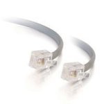 C2G RJ11 6P4C Straight Modular Cable - Phone cable - RJ-11 (M) - RJ-11 (M) - 3 m - grey