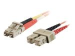 C2G, LC/SC LSZH Duplex 50/125 Multimode Fibre Patch Cable, 1m
