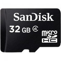 SanDisk 32GB Class 4 MicroSD with microSDHC to SD Adapter