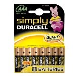 Duracell Simply AAA Alkaline Batteries - 8 Pack
