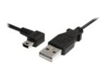 StarTech.com Mini USB Cable A to Left Angle Mini B 0.9 Black