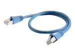 C2G - Patch cable ( DTE ) - RJ-45 (M) - RJ-45 (M) - 2 m - screened shielded twisted pair (SSTP) - CAT 6a - snagless - blue