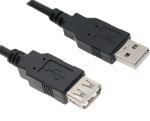Xenta USB 2.0 Extension Cable (Black) 3m