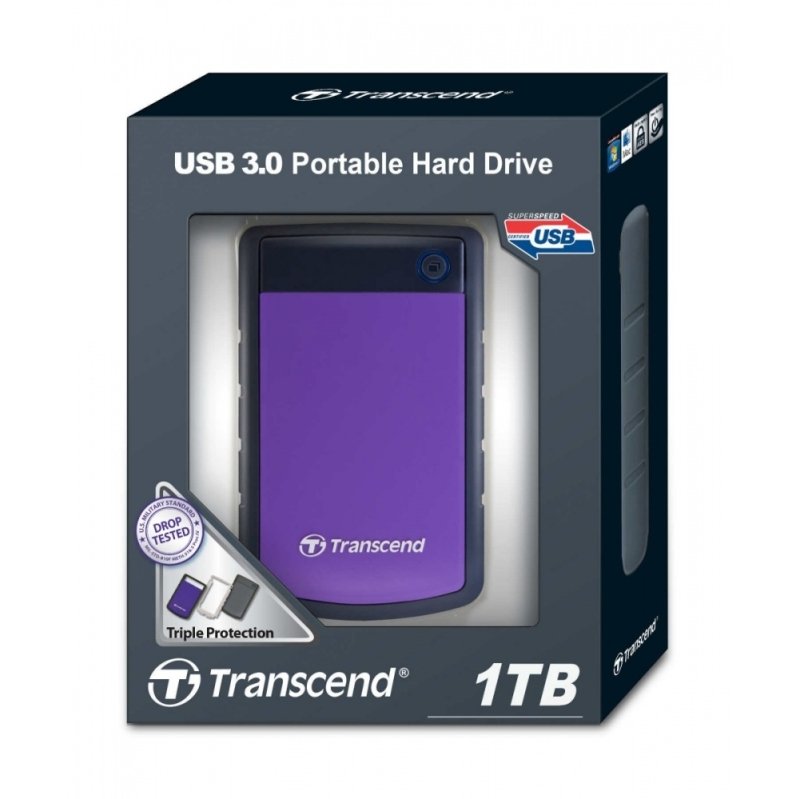 Transcend 1TB Storejet Portable Hard Drive | Ebuyer.com