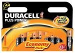 Duracell MN1500B12 Plus Power AA Size Batteries - Packs of 12
