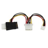 Startech LP4 To SATA 15Pin Power Adapter F/M With Floppy Power
