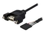 StarTech.com Panel Mount USB Cable USB A to Motherboard Header Cable