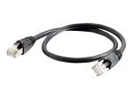 C2G - Patch cable ( DTE ) - RJ-45 (M) - RJ-45 (M) - 1 m - screened shielded twisted pair (SSTP) - CAT 6a - snagless - black