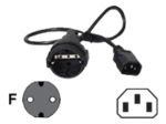 APC Power Cord, C14 to CEE 7/7 Schuko, 0.6m