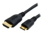 1 ft High Speed HDMI Cable with Ethernet - HDMI to HDMI Mini- M/M