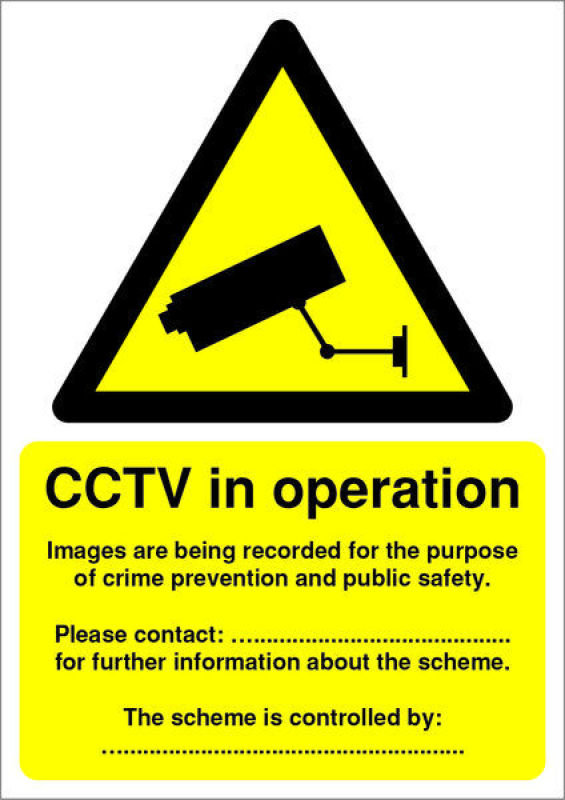 Extra Value A5 PVC DPA Compliant Warning Sign   CCTV  Ebuyer