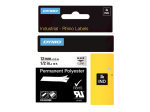 DYMO Permanent Adhesive Polyester Tape - Black on clear