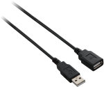 V7 USB CABLE EXTENS 1.8M A TO A - BLACK USB 2.0 HI-SPEED M/F