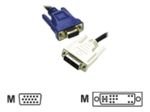 C2G, DVI-A Male to HD15 VGA Male Analogue Video Cable, 2m