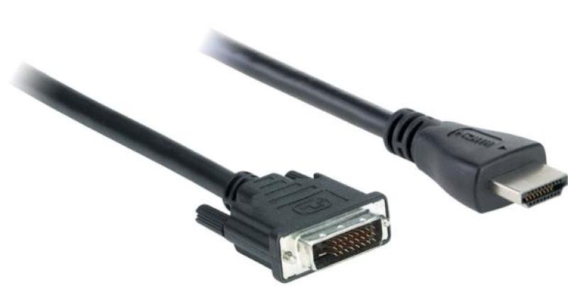 V7 HDMI DVI CABLE 2M BLACK - HDMI/DVI-D DUAL LINK M/M