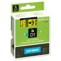 DYMO D1 Tape 24mm Black on Yellow