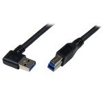 StarTech.com 3m Black SuperSpeed USB 3.0 Cable - Right Angle A to B - M/M