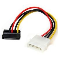 6in 4 Pin Molex To Left Angle Sata Power Cable Adapter