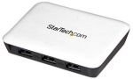 StarTech.com USB 3.0 to Gigabit Ethernet NIC Network Adapter with 3 Port Hub - White