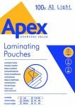 Fellowes Apex A3 Light Duty Laminating Pouch - 100 Pack