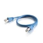C2G - Patch cable ( DTE ) - RJ-45 (M) - RJ-45 (M) - 0.5 m - screened shielded twisted pair (SSTP) - CAT 6a - snagless - blue