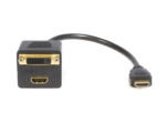 StarTech.com HDMI to HDMI & DVI-D Digital Video Splitter Cable 0.3m Black