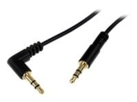 StarTech Slim 3.5mm to Right Angle Stereo Audio Cable 0.9m Black