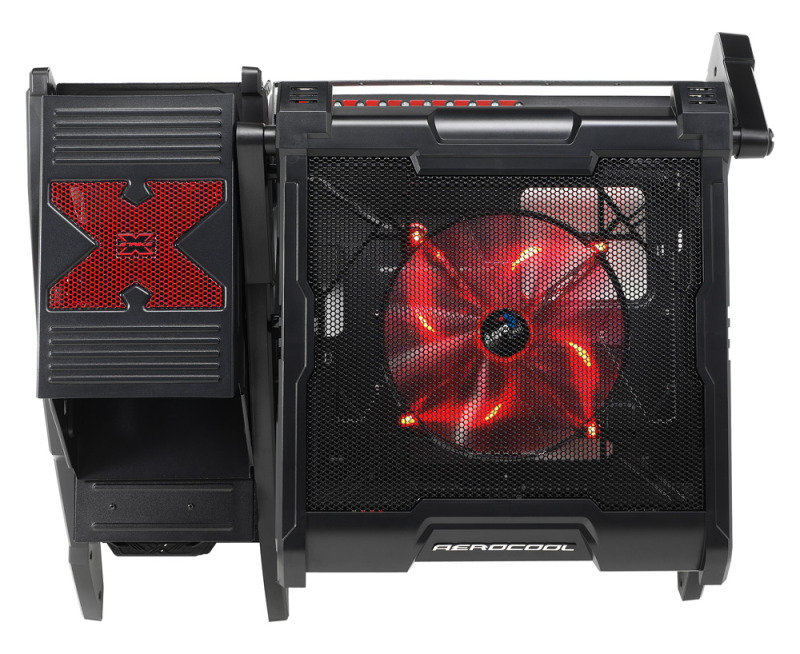 Aerocool Strike-X Air Open Frame PC Case E-ATX 0.7mm USB3 20cm Red LED ...