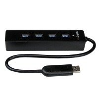 StarTech.com 4 Port USB 3.0 Hub - Portable SuperSpeed Mini USB Splitter Hub