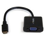 StarTech.com Micro HDMI to VGA Adapter Converter w/ Audio for Smartphones / Ultrabooks / Tablets 1920x1200 - Micro HDMI Male to VGA Female