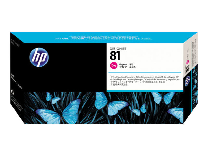 HP 81 Magenta Original Printhead & Printhead Cleaner For use with - Designjet 5000/PS & 5500/PS - C4952A