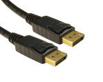 NewLink Display Port M-M Cable Gold + Lock In Latches 1.8M Black