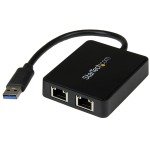 StarTech.com USB 3.0 Dual Gigabit Ethernet Adapter - USB NIC with USB Port