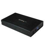 StarTech.com 3.5 inch Black USB 3.0 External SATA III Hard Drive Enclosure with UASP - Portable External HDD