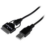 StarTech.com (0.65m 2 feet) Samsung Galaxy Tab Dock Connector or Micro USB to USB Combo Cable