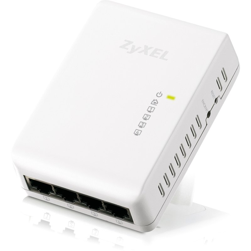 ZyXEL 500Mbps Powerline 4-Port Gigabit Adapter