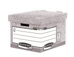 Fellowes Bankers Storage Box with Fastfold Automatic Assembly - 10 Pack