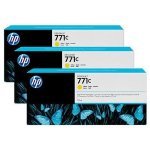 HP 711C Yellow Original, Multi-pack Ink Cartridge - Standard Yield 3 x 775ml - B6Y34A
