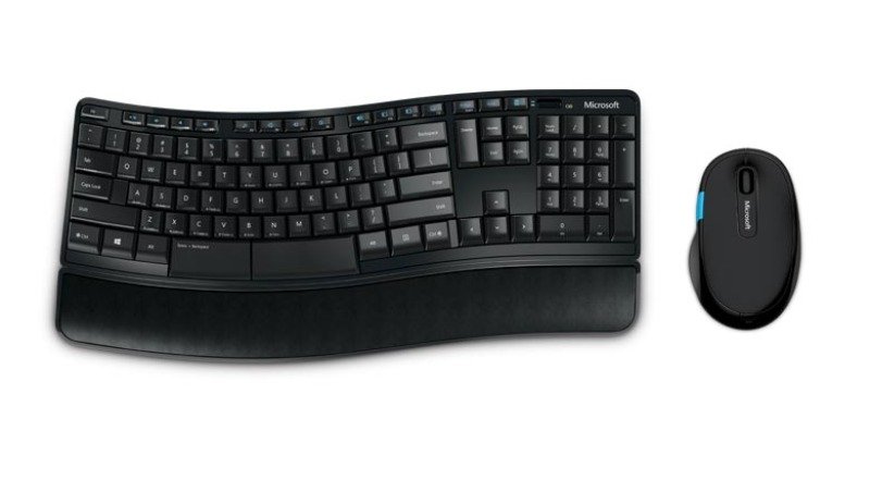 Microsoft Sculpt Comfort Ergonomic Wireless Desktop Keyboard and Mouse Set