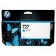 HP 727 Cyan Original Designjet Ink Cartridge - Standard Yield 130ml - B3P19A