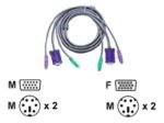 ATEN 2L-1001P/C Keyboard / video / mouse (KVM) cable 1.8m