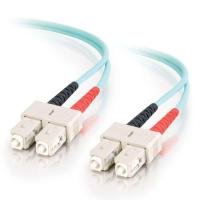 C2G SC-SC 10Gb 50/125 OM3 Duplex Multimode PVC Fiber Optic Cable (LSZH) - Network cable - SC multi-mode (M) - SC multi-mode (M) - 30 m - fibre optic - 50 / 125 micron - OM3 - halogen-free - aqua