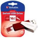 Verbatim Store 'n' Go Swivel (16GB) USB 2.0 Flash Drive (Red)