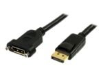 StarTech.com Powered DisplayPort Panel Mount Cable with Power