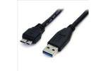 StarTech.com 0.5m (1.5 feet) Black SuperSpeed USB 3.0 Cable A to Micro B - M/M