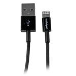 StarTech.com 1m (3ft) Black Apple® 8-pin Slim Lightning Connector to USB Cable for iPhone / iPod / iPad