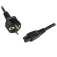 1m 3 Prong Laptop Power Cord   Schuko Cee7 To C5 Clover Leaf Power Cable Lead