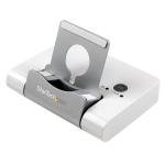 StarTech.com 3 Port USB 3.0 Hub plus Combo Fast-Charge Port w/ Tablet Stand